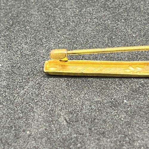 Antica spilla da bar vittoriana incisa lotto di 2, chiusure a C 2" e 2,5" - Foto 11 di 14
