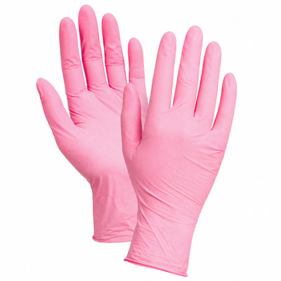 Rose Pink Nitrile Exam Gloves - Fast Ship - Powder & Latex Free (Medical Grade)