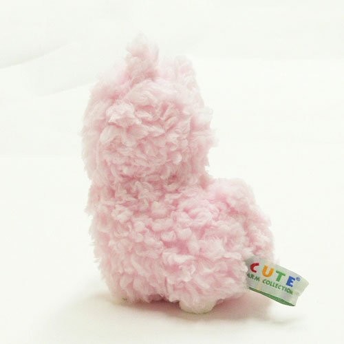 Flauschiges Alpaka Plüschtier rosa SS (17cm) süß - Bild 2 von 3