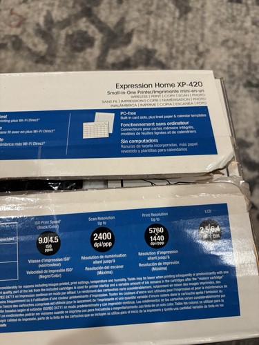 New-Open Box.Epson Expression Home XP-420 All-in-One Printer - Copy, Scan, Photo - Picture 4 of 5