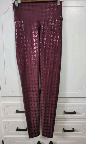 Peloton Purple Houndstooth Show Up Printed Leggings Size Medium - Picture 1 of 8