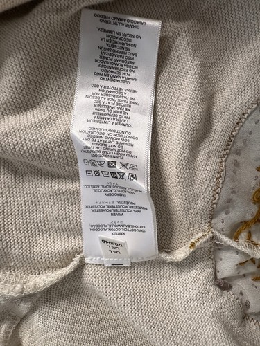 Camiseta Free People We The Free Embellecida Lentejuelas Los Ángeles 86 Talla L Crema - Imagen 7 de 7