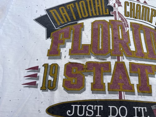 Vintage Florida State Seminoles FSU Shirt 1993 National Champions NIKE Thrashed - Bild 4 von 18