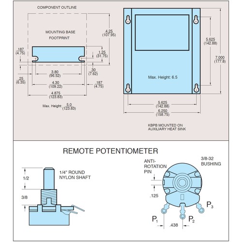 KBPB-125 KB Electronics "Cycler" Solid State DC Motor Speed Controls, 115V, 8900 - Picture 8 of 8