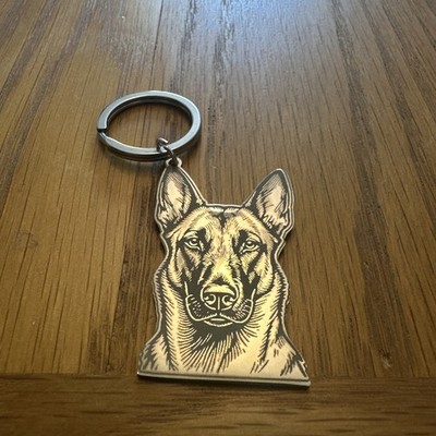 Belgien Malinois Hund Schlüsselanhänger Geschenk Edelstahl Lasergravur Wow! Versandkostenfrei