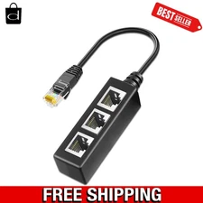 RJ45 Ethernet Splitter 1 to 2 Gigabit Ethernet Switch Starlink Ethernet Adapt.