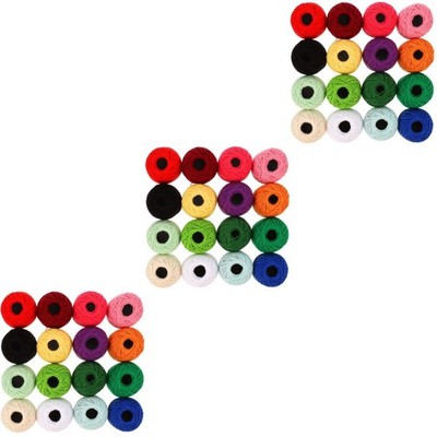 Set of 3 Nähgarn Baumwolle Bunter Nähfaden Stickfaden Nähzubehör