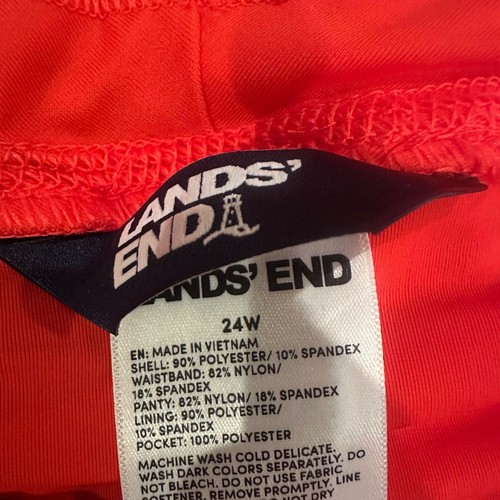 LANDS END PANTALONCINI DA BAGNO DONNA NUOVI SENZA ETICHETTE ROSSI 24W - Foto 7 di 9