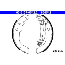 ORIGINAL® Ate Bremsbackensatz Hinten für Citroën C3 / C3 ORIGIN III (SX)