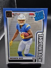 2024 Donruss #22 Brenden Rice Rated Rookie Throwback - Los Angeles Chargers 