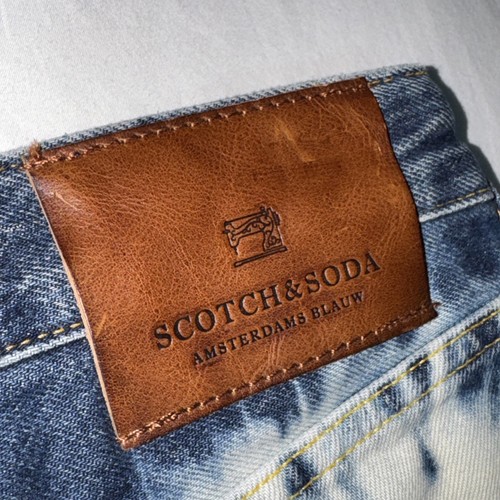 Scotch & Soda Jean Shorts Mens 32 Ralston Organic Cotton Indigo Tie Dye NWT 148$ - Picture 12 of 13