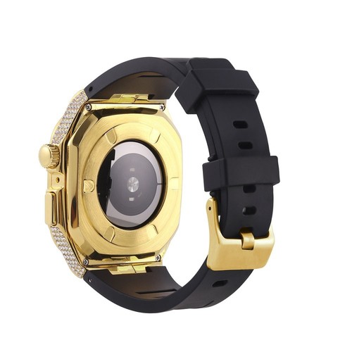 Bling Diamond Metal Case + Strap AP Mod Kit for Apple Watch Series 10 9 8 7 6 5 - 第 9/30 張圖片
