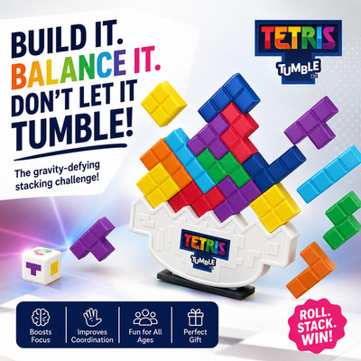 Tetris Tumble XL Giant Stacking Tower Game 6ft 22 Pieces Indoor Outdoor New