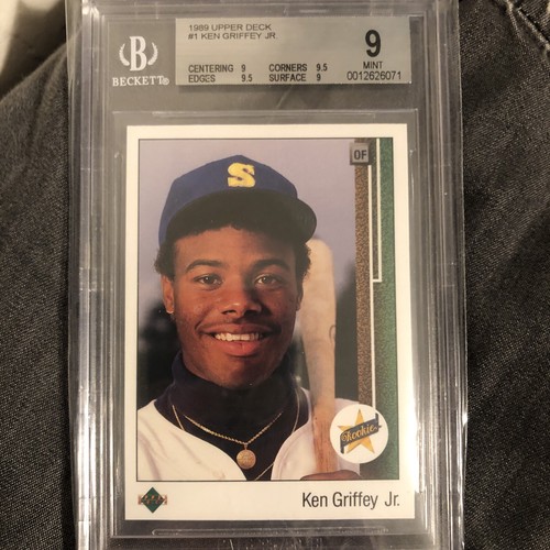 1989 Upper Deck Rookie Card #1 Ken Griffey Jr BGS 9 Mint Only 0,5 from GEM 9,5 - Bild 1 von 12