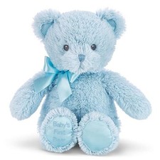 Bearington Baby's First Teddy Bear Plush, Blue, 12 Inch Blue Stuffed 12" Blue