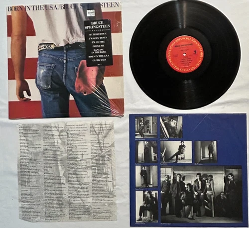 Bruce Springsteen - Born in the USA - OG 1984 LP Insert, Shrink, Hype The Works!