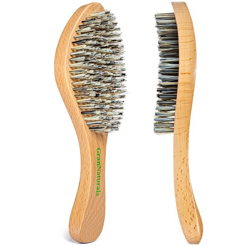 Extra Hard Wave Brush - Curved Boar & Extra Hard Nylon Bristle Hair Brush for - Picture 6 of 8
