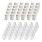 30pcs CAT6 RJ45 Connectors with 30pcs White Boots for 24-26AWG Ethernet Cable