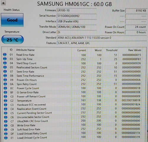 Samsung Spinpoint HM061GC 60GB 2.5" IDE/PATA Hard Drive W/ Disk Report QTY AVAIL - Picture 4 of 10