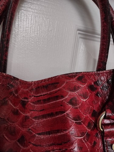 Michael Kors Handtasche Hamilton Anaconda Beuteltasche gebraucht UVP 575 $ schöne Handtasche - Bild 8 von 13