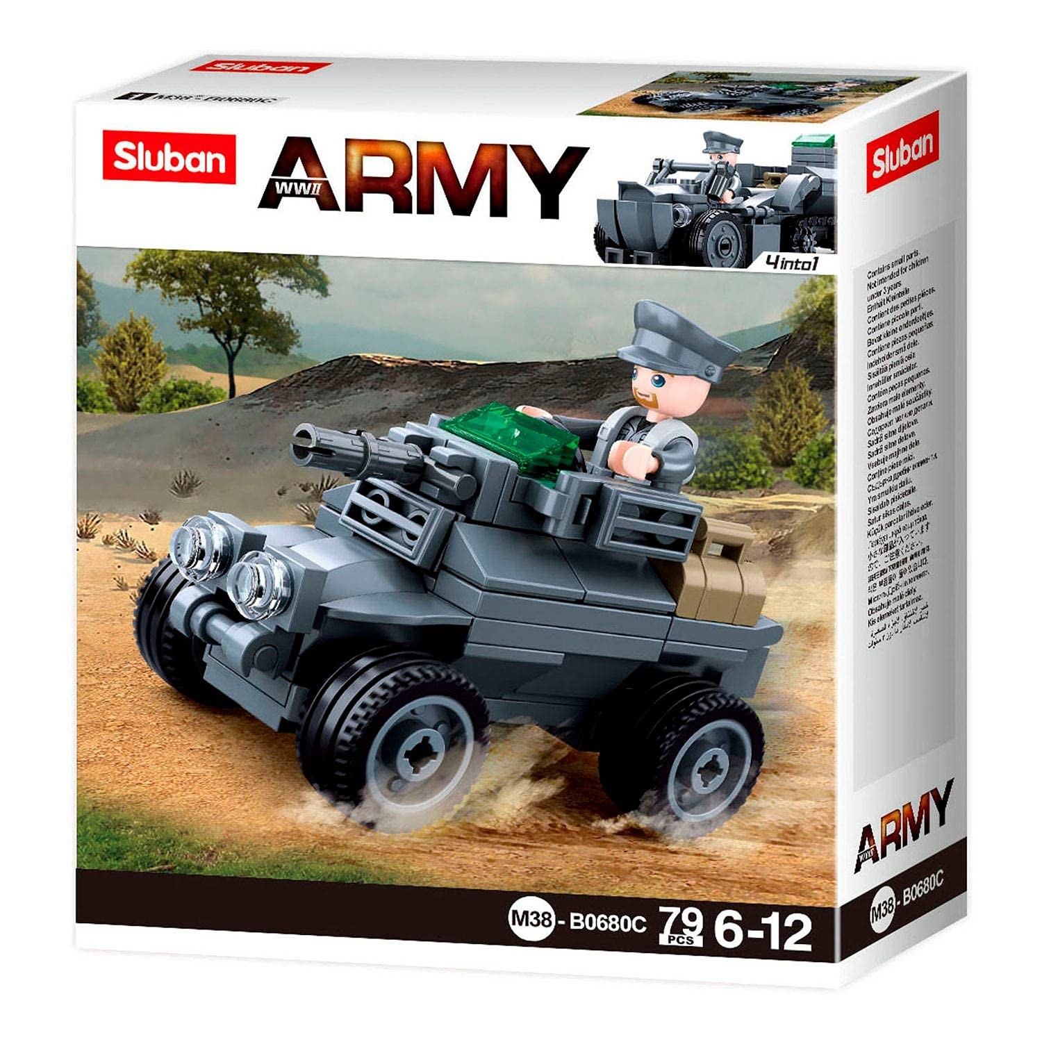 Sluban Klembausteine SL07172 мини-набор бронетранспортеров времен Второй мировой войны 78 деталей игровой 3390₽