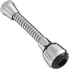 Flexible Faucet Sprayer Attachment 360 ° Kitchen Sink Aerator 5.5in, silver-c 