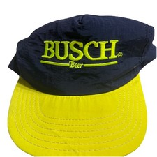 BuschBeer Cap Navy & Lime Green NWOT