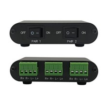 2-Way Audio Stereo Speaker selector Switcher Box, Combiner Multi Zone A B Spe...