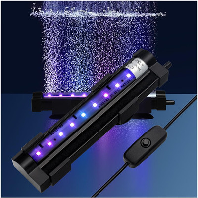 Submersible Aquarium Light 6Inch Fish Tank Light Bubbler Wall with Air Bubble Ho