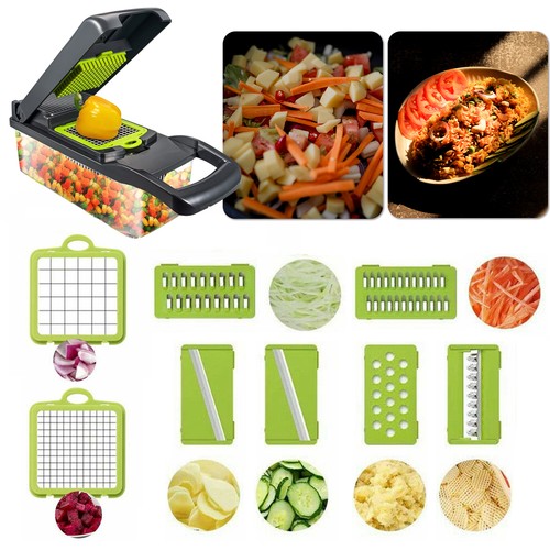 Peeler Cutter Slicer Dicer Chopper Küche Lebensmittel Gemüsesalat Obst 15 in 1 - Bild 11 von 24