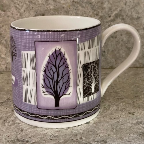 Wedgwood 1997 Bone China Winter Trees Mug Coffee Tea Cup 90s Vintage Latte Retro - Afbeelding 4 van 6