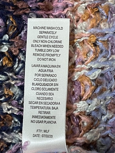 Made With Love Pullover Damen Large Mehrfarbig Acryl Strickpullover Weich Kuschelig - Bild 6 von 7