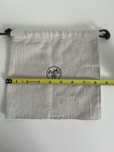 NEW Authentic HERMES Tweed Drawstring Storage Dust Bag 8.5 X 8 inches  - Bild 3 von 5