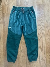 NWT Under Armour UA Women  s Journey Fleece Joggers Medium Green Loose 100