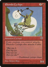 Ekundu Cyclops (MP) Mirage MIR Magic MTG