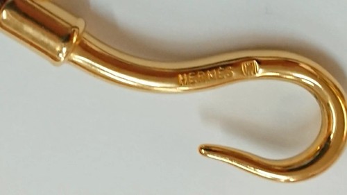 HERMES Jumbo Bracelet Double Strand Choker Leather Brown Gold Hardware - Picture 4 of 4