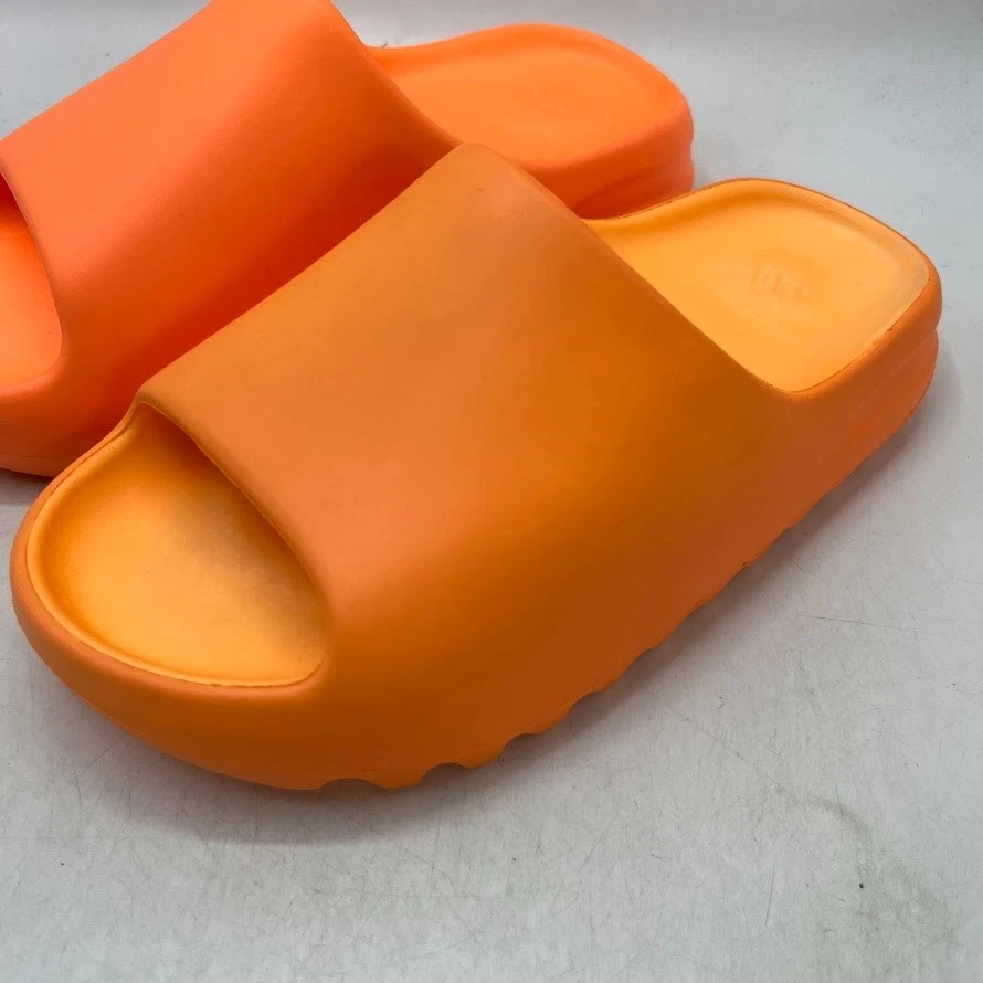 Adidas Yeezy Slides Enflame Naranja Sin Cordones Cómoda Sandalia GZ0953 Para hombres Talla 5 Nueva Foto 2 de 4