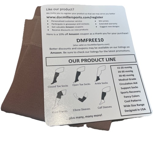 Doc Miller Kompressionsstrümpfe Open Sleeve 20-30 Hg, 1 Paar, Haut/Nude, Large - Bild 4 von 5