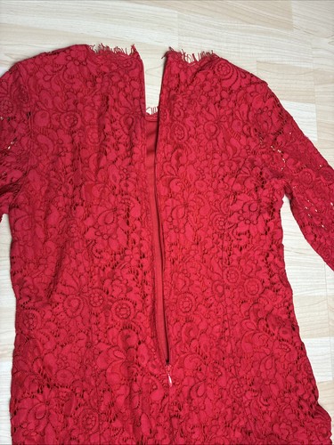 H&M Damen Spitzen/Etui Kleid Rot Gr.M wenig getragen top Zustand - Bild 9 von 12