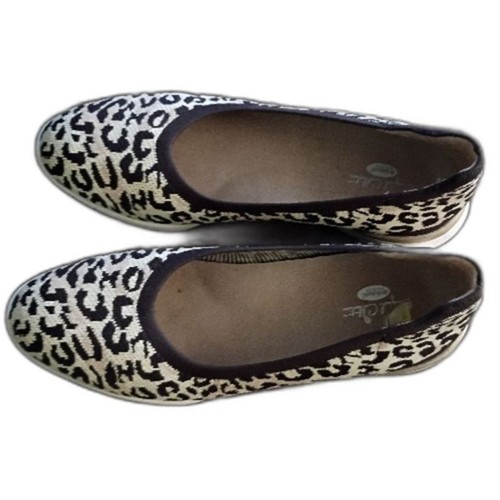 Dr. Scholl's Shoes Size 8.5 Leopard Print Women's Flats Knit Casual Comfort Chic - Picture 7 of 9