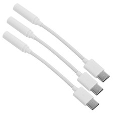 3 Pcs Phone Audio Converter Type to 3.5mm Adapter USB Headphone Jack