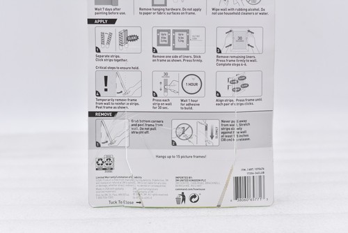 Command Indoor Damage Free Hanging Strips 34 Large Pairs 16lbs - Picture 5 of 5