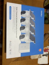 AOSU Wireless Outdoor Security Cameras 4-Camera Kit, Solar-Powered