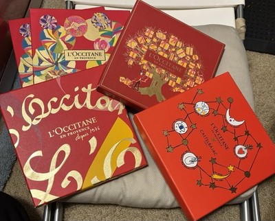 5 L'Occitane Empty Gift Box w/ Paper, Ribbon Holiday,B-day,Valentine Gift Box 8 