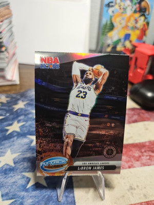 LeBron James 2023-24 NBA Hoops Premium Stock Attack The Rack Silver Prizm #4