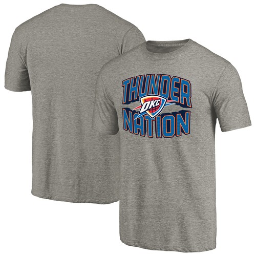 Men's Gray Oklahoma City Thunder Thunder Nation Hometown Collection Tri-Blend