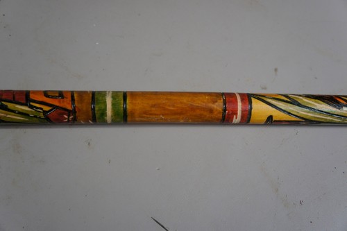 Vintage 36" Gehstock Stock Holz geschnitzt Handarbeit bemalt Tiermotiv - Bild 10 von 16