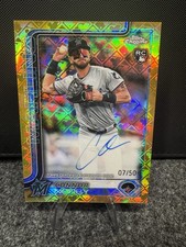 2025 Topps Chrome LogoFractor Connor Norby Rookie Auto RC Gold Refractor /50