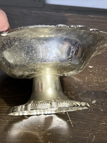 Vintage Ornate Holiday Imports Silver Plate Candy Dish Pedestal  Floral  - Bild 7 von 11
