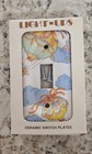 VTG Hot Air Balloon Ceramic Light Switch Cover Plate Flower Cottage Kids 70s New